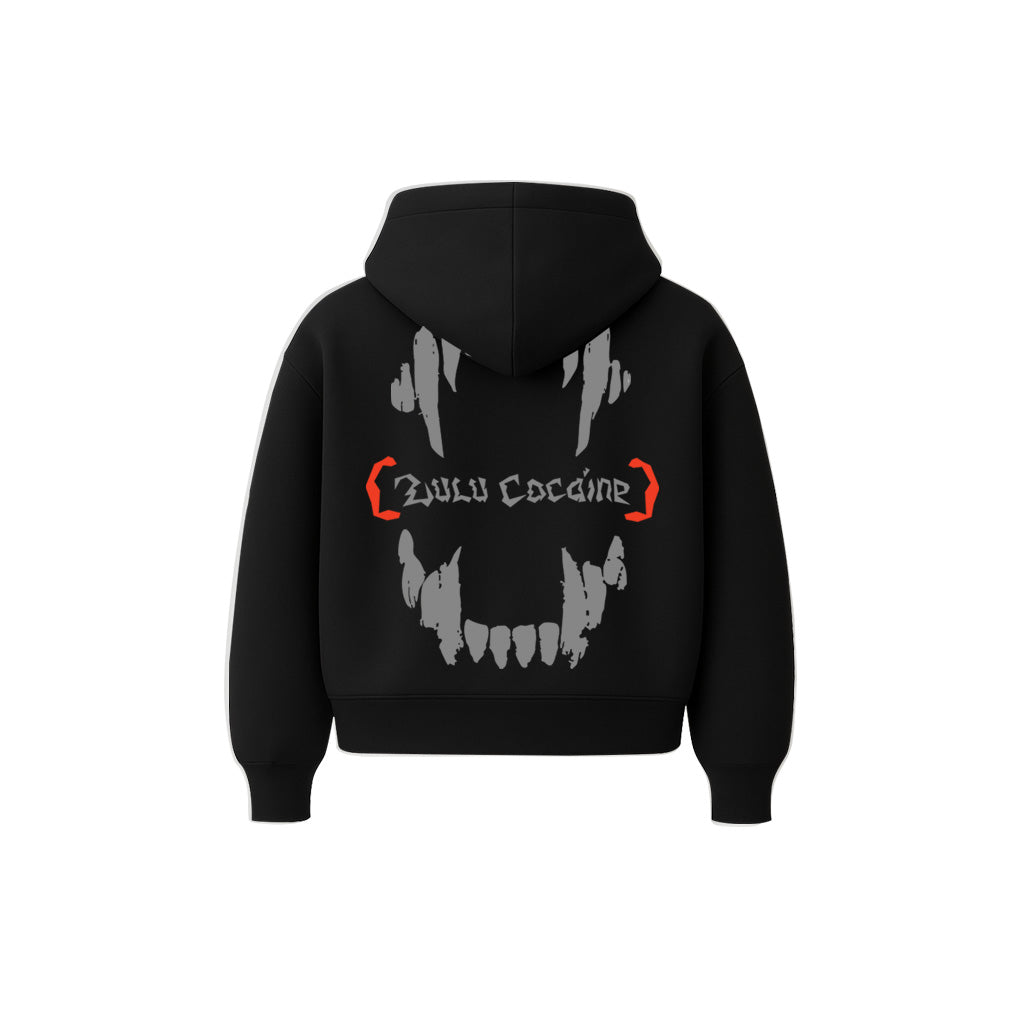 OVERSIZED BLACK JAWZ HOODED SWEATER
